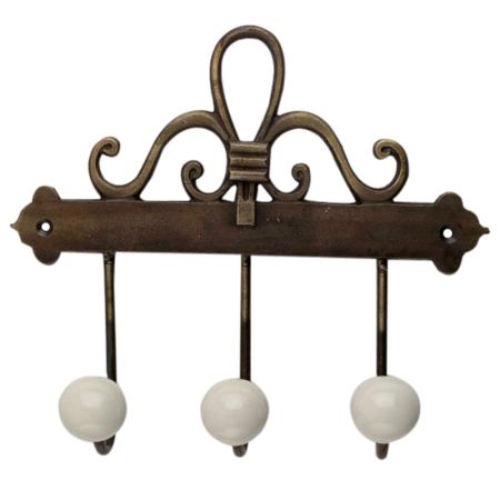 Solid Cream Ceramic Iron Hooks